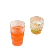 楓林宜居 冰川杯拍1發2紋玻璃杯子透明家用磨砂水杯泡茶杯加厚酒杯包郵
