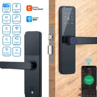 Tuya APP Phone Remote Control Fingerprint Lock Electric Password Code Number IC Card Door Lock With Key
