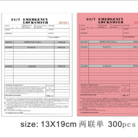 Custom print Size13X19cm Invoice books ,Carbonless receipt invoice book 300pcs ,include shiping by DHL Fedex to USA