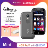 In Stock Unihertz Jelly 2E Mini Smartphone Android 12 Unlocked 4GB 64GB Global Version Mobile Phone 2000mAh 16MP 4g Cellphones