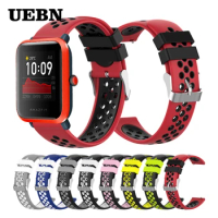 20mm Sport Silicone Replacement Breathable Band For Huami Amazfit Bip S Strap Bracelet For GTS&amp;GTR 42mm Watch bands