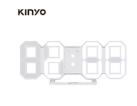 強強滾~Kinyo LED立體數字鐘/ 白