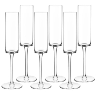6 Packs Disposable Clear Glasses for Wedding Party Acrylic Toasting Mimosa Cups Dropship