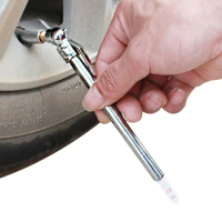 Universal Tire/Tyre Air Pressure Test Meter Pen Heavy Duty Straight-on Dual Head Truck Service Tire Air Pressure Gauge Tool