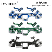IVYUEEN 10 Bộ Cáp Linh Hoạt Chính Hãng cho Bộ Điều Khiển PlayStation Dualsense 5 PS5 Cáp Dải Phim Dẫ