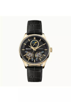 Ingersoll Ingersoll The Chord Automatic Gold Stainless Steel I07202 Black Leather Strap Men's Watch