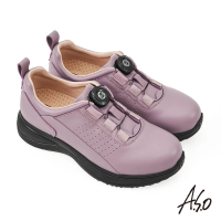 A.S.O 阿瘦集團 A.S.O 活氧抑菌氣墊鞋系列旋鈕直套女鞋(洋紫)