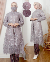 Setelan Kebaya Lpng Tunik Jumbo Ld 130/Kebaya Modern/Kebaya Wisuda/Kebaya Ibu Besan Jumbo/Kebaya Til