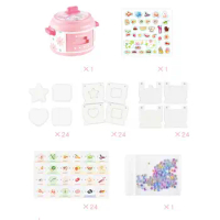 3D Sticker DIY Sticker Maker Rice Cooker Shape Label Makers Machine Crafts Toy Portable for Gift Birthday Toddler Girls Kids