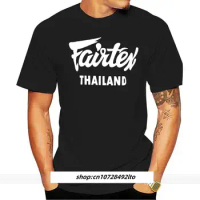 Fairtex Thailand T-Shirt Black Casual Muay Thai Kickboxing Round Neck Loose Graphic Tee Size S-3xl