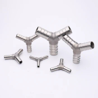 304 Stainless Steel Y-type Tee Joint Hose Water Pipe Sub Connector 6MM 8MM 10MM 12MM 13MM 14MM 15MM 20MM 25MM