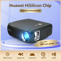 Huawei HiSilicon Chip 4k Beam Projector for Home Cinema Android 5G Wifi 1400Ansi Outdoor Full HD 1080P Movie Projector PK LasEr