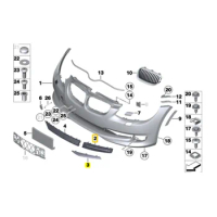 1Pair Front Bumper Grille Trim Strip for BMW 3 Series X5 E92 E93 2011-2013 320 323 325 328I 330I 51117229181 51117229182