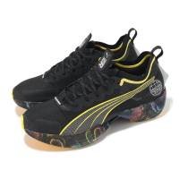 【PUMA】競速跑鞋 Fast-R Nitro Elite MS 男鞋 黑 黃 氮氣中底 碳板 回彈 馬拉松跑鞋(378465-01)