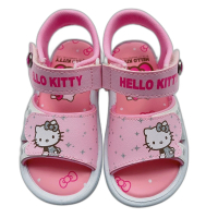 【樂樂童鞋】台灣製三麗鷗可愛涼鞋--粉色 另有桃色可選(Kitty童鞋)