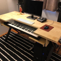 公司貨 超低價 琴桌編曲混音工作臺音樂桌制作鍵盤桌音頻電鋼琴桌midi鍵盤錄音 快速發貨