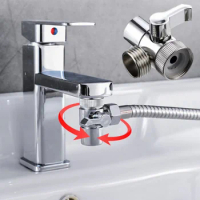Universal Switch Faucet Adapter Sink Splitter Diverter Valve Tap Connector For Bathroom Toilet Bidet Shower Kitchen Accessories