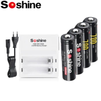 Soshine 3.2V 14500 LiFePO4 700mAh Rechargeable Battery AA 700mAh Batteries and AA AAA 14500 10440 Smart Battery Charger 2 Slot