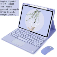 For iPad Air 4 Air 5 Case Keyboard for iPad Air 4th Gen 10.9 2020 Cover A2316 A2324 A2325 A2072 Case Russian Spanish Key Board