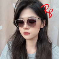 【RayBan 雷朋】亞洲版 舒適加高鼻翼 時尚太陽眼鏡 RB4387F 134911 透明框漸層灰鏡片 公司貨