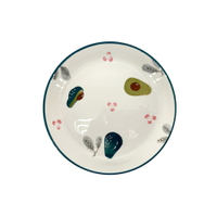 【現貨】餐盤 陶瓷盤 松村窯7深盤-酪梨 西餐盤 早餐盤 甜品盤 圓盤 盤子 西餐牛排盤 柚柚的店