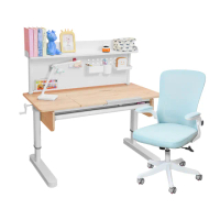 【kidus】兒童桌椅組OT200+BF100+OA540(升降桌 書桌椅 人體工學椅 辦公桌 成長桌椅)