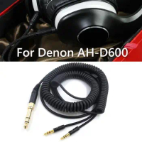 Wired Headset Spring Audio Cable for Denon AH-D7100/D9200 HiFi Cord Accessories