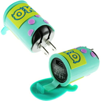 【Disney】立體造型2A充電轉接插頭 USB轉接頭-毛怪◆贈送!黃色小鴨耳機塞◆