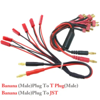 1pcs 4.0mm Banana Connector To JST/Tplug Connector Cable For RC Lipo Imax B6 B6AC B8 Charger Airplane Helicopter Car Boat Toys