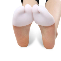 Soft Forefoot Pads Silicone Gel Pointe Toe Finger Cover Pain Protector High Heels Gel Pads for Feet Ballet Foot Care