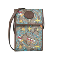 【GUCCI 古馳】迪士尼聯名斜背手機包(棕色)