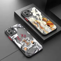 Matte Phone Case For Xiaomi Poco X3 NFC X3Pro M5 M3 F3 Cover for Mi 11 12 13 11X 12X 12T 11T 10T Cartoon O-One Piece