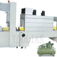 Semi auto PE Shrink Tunnel Machine BZJ5038B with BSE5040A shrink packaging machine ,sleeve wrapper with Shrink tunnel PE film