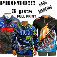 Paket 3 Kaos Mancing Bahan Jersey Premium Size L XL XXL Full Printing Jumbo Standart Adem Menyerap K