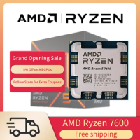 AMD Ryzen 5 7600 R5 7600 CPU Processor 3.8 GHz 6-Core 12-Thread CPU Processor 5NM L3=32M Socket AM5 （No Cooler）
