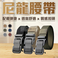 【質感扣頭】腰帶 尼龍腰帶 戰術腰帶 黑色 編織皮帶 男士皮帶 帆布腰帶 工作腰帶 軍用腰帶 無孔皮帶 金屬腰帶 皮帶