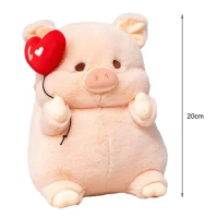 Stuffed Doll Toy Super Soft Angel Pig Plush Toy with Wings Heart Balloon Lovely Stuffed Animal Doll Pillow for Soothing Bedroom