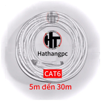 Dây Cáp Mạng CAT6 Màu Trắng 5m 10m 15m 20m 25m 30m - Dây Mạng Trong Nhà, Ngoài Trời Tốc Độ Cao 1000M