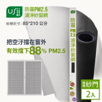 Usii 防霾PM2.5濾淨紗窗網2入組(門用)-85x210cm