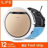 Original ILIFE V5S Pro Ultra Thin Robot Vacuum Cleaner Wet Mopping Pet Hair and Hard Floor Automatic Powerful Suction