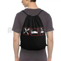 Eat Sleep Trampoline Gymnasts Fitness Exercise Backpack Drawstring Bags Gym Bag Waterproof Trampoline Sport Trampoline