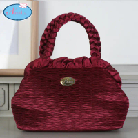 Nantita กระเป๋าถือผ้าอัดพรีท BP371  วัยรุ่น  สุดฮิต  labella  ใส่  สัมภาระ  ทรง  หมอน new  bag  หนัง