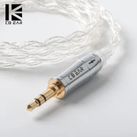 KBEAR Limpid 4 Core 4N Pure Silver Earphone Cable 3.5/2.5/4.4mm MMCX/2PIN/QDC/TFZ Headphone Earbuds For KS1 KZ ZS10 Pro KS1 KS2