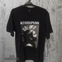 kaos kehidupunk punk moshing metal Katun Hitam Combed Distro Pria