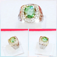 Cincin Green Moissanite