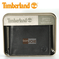 ::bonJOIE:: 美國進口 新款 Timberland 紙盒裝三卡透明窗皮夾 (黑色)(附原廠盒裝) 二折式 短夾 實物拍攝