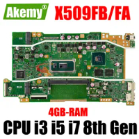 X409F Mainboard For ASUS X409FA X509FA A409F F409F F509F A509F X409FB X509FB X409FJ X409FL X509FL Laptop Motherboard I3 I5 I7 4G
