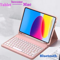 Bluetooth Keyboard for Samsung Galaxy Tab S9 11 2023 S9 Plus 12.4 S8 Plus S7 FE 12.4 S8 11 S6 Lite 2022 2020 A8 10.5 A7 Case