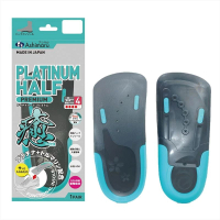 ASHIMARU 鞋墊，半墊，日本製造，超薄，足弓支撐，適用於所有鞋款 (藍（癒 ）PLATINUM）(L碼)