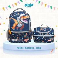 Skoola Tas Sekolah Anak SD Dan Tas Bekal Perempuan Laki Laki 3D Custome Name Set - Finzi Yozi Ranchi